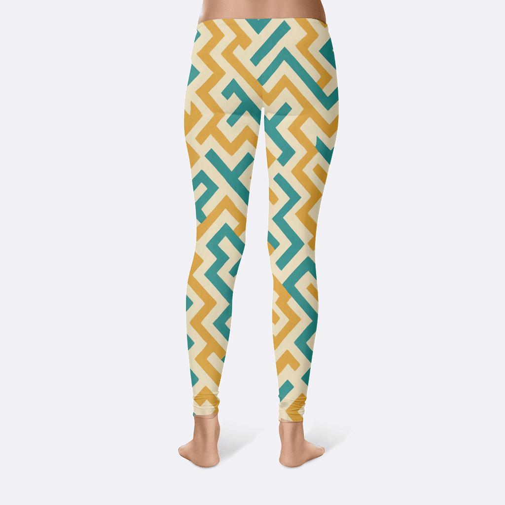 Zigzag Rhythm Mesh soft cotton leggings