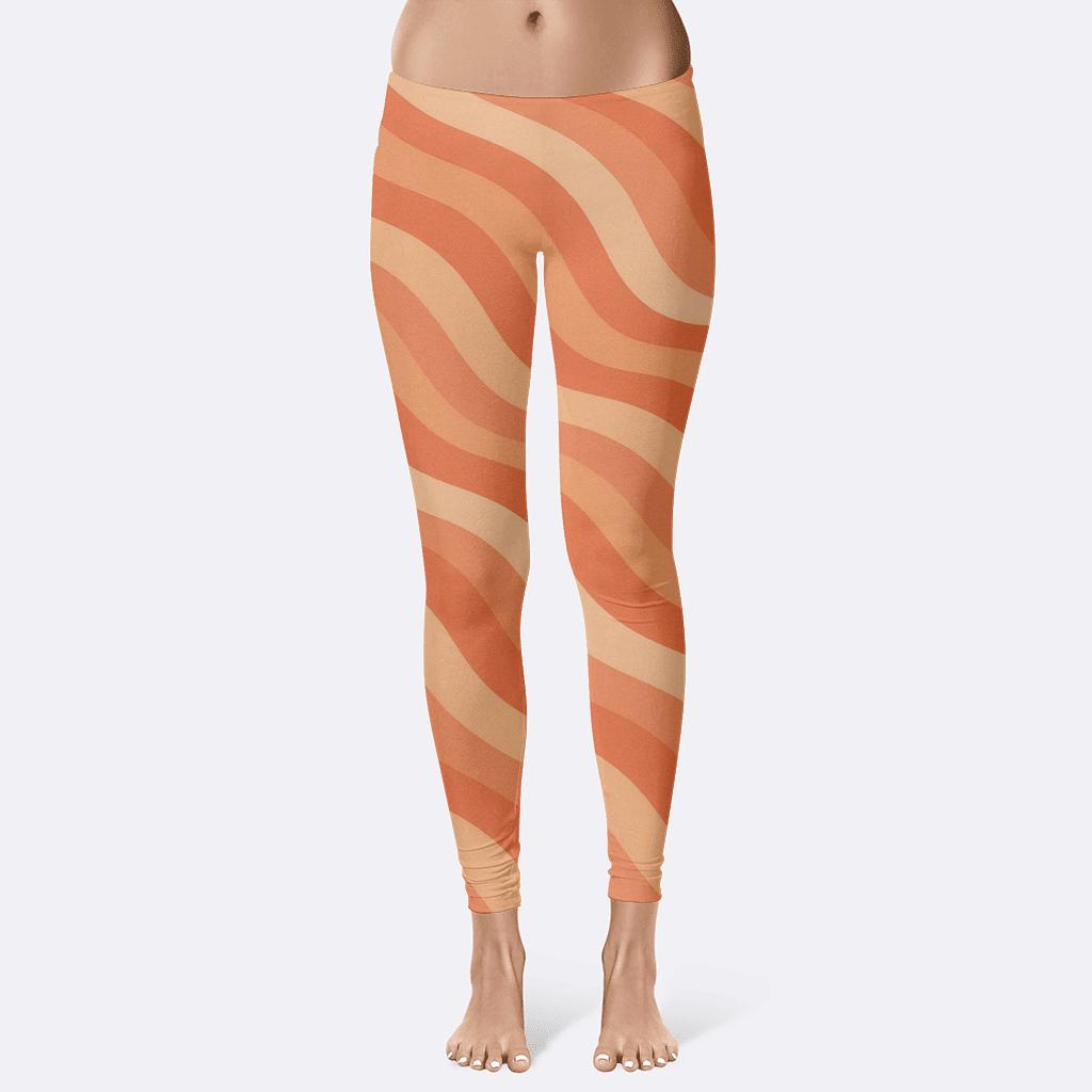Curved Stripe Cascade trendy athletic leggings
