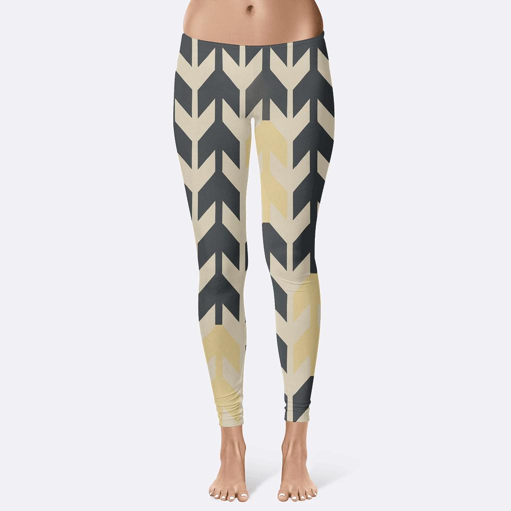 Tessellated Arrow Cascade comfortable yoga leggings