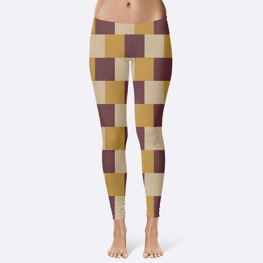 Offset Square Brick Pattern unique fashion leggings