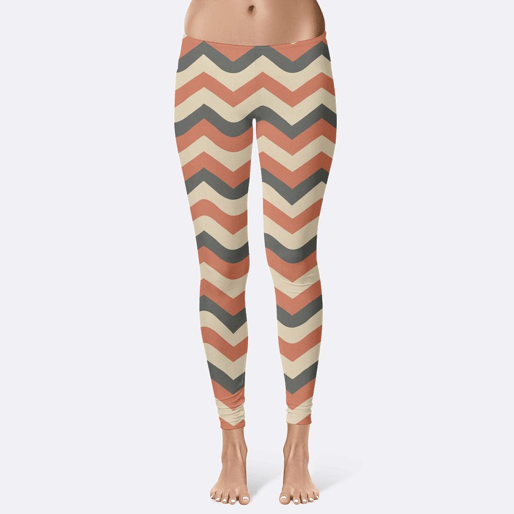 Modular Chevron Wave comfortable yoga leggings