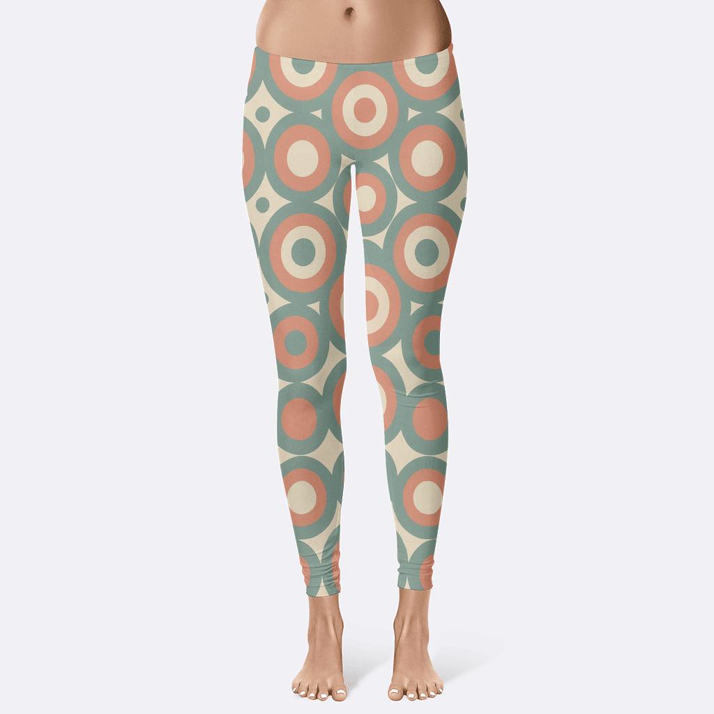 Concentric Pixel Rings trendy athletic leggings