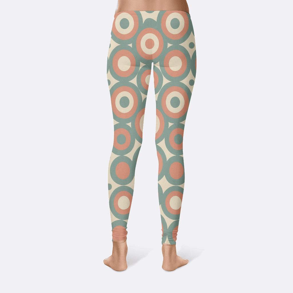 Concentric Pixel Rings trendy athletic leggings