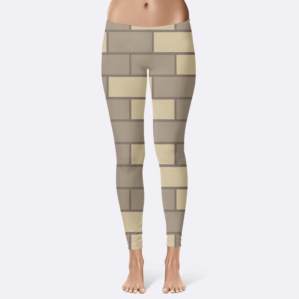 Offset Brick Tessellation soft cotton leggings