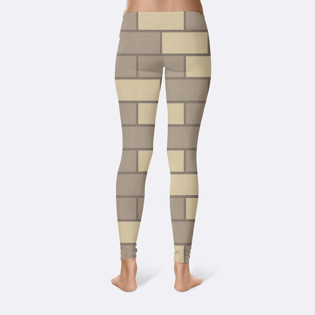 Offset Brick Tessellation soft cotton leggings
