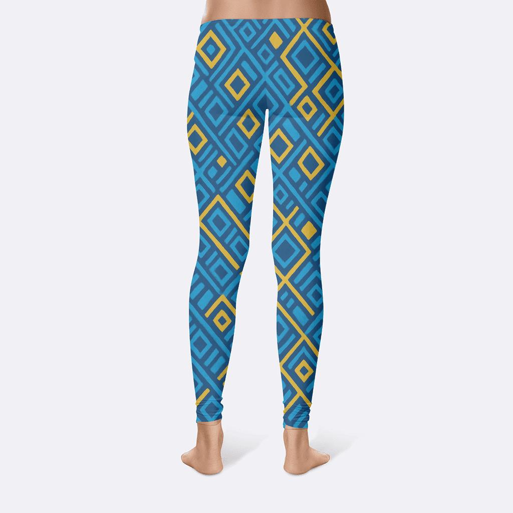 Nested Diamond Network soft cotton leggings