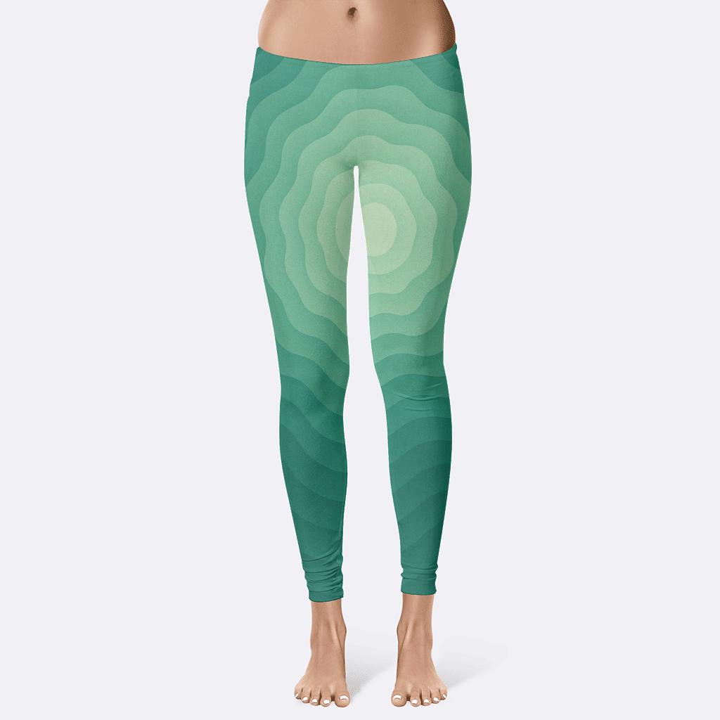 Circular Wave Ripples trendy athletic leggings