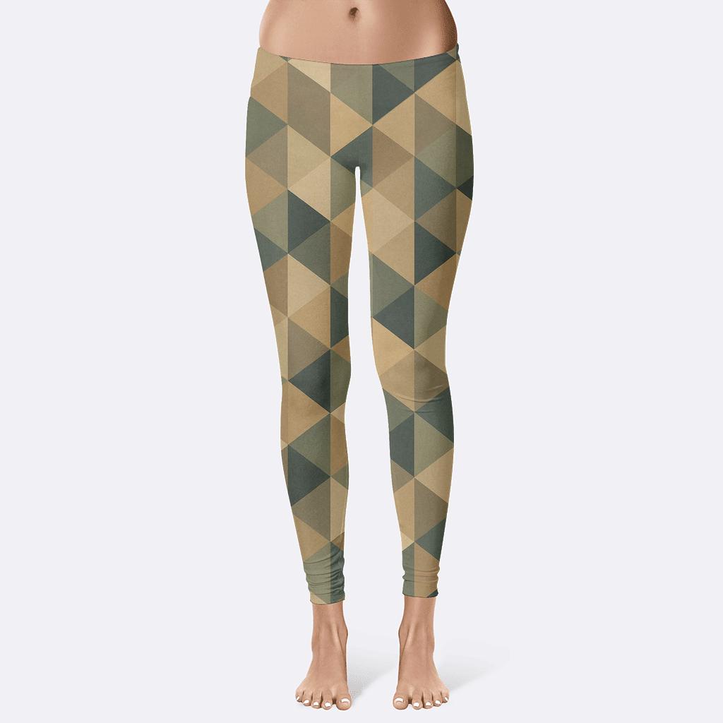 Geometric Tessellated Fusion soft cotton leggings