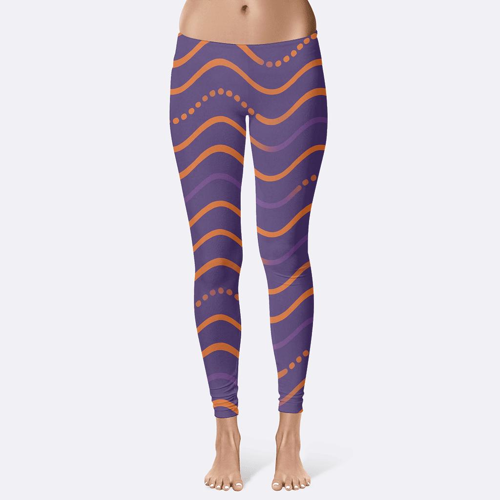 Sine Wave Textile Design personalized print leggings