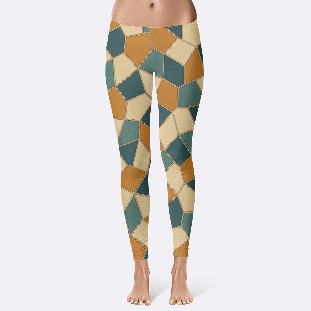 Irregular Polygon Quilt Variant trendy athletic leggings