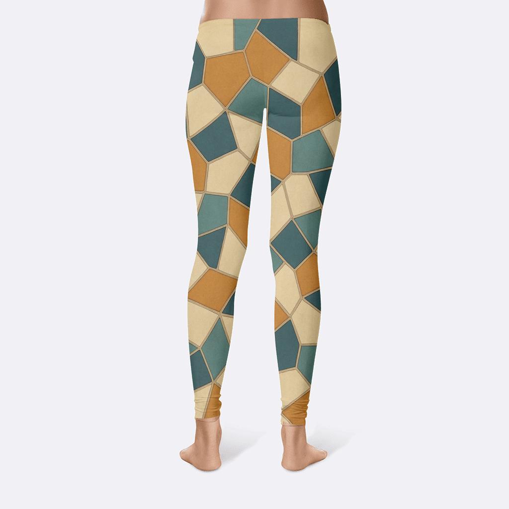 Irregular Polygon Quilt Variant trendy athletic leggings