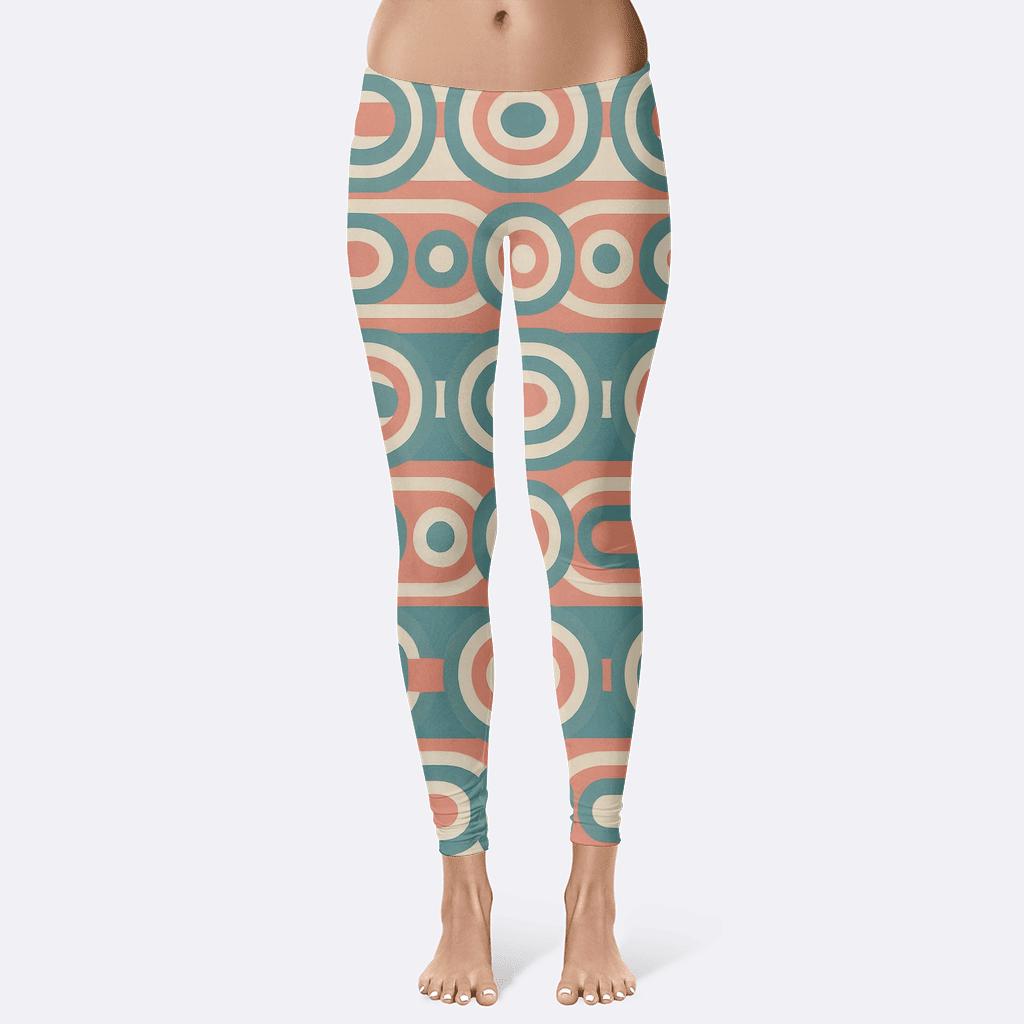 Concentric Loop Registers Abstract personalized print leggings