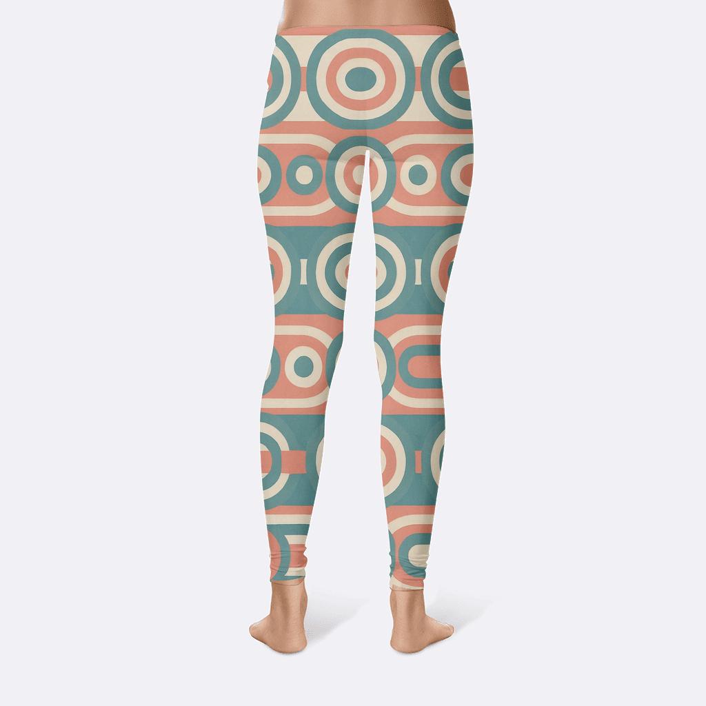 Concentric Loop Registers Abstract personalized print leggings