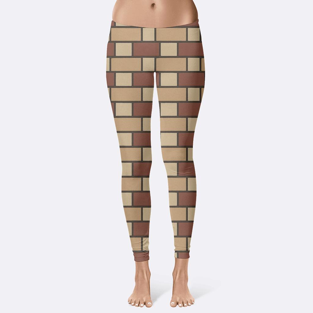 Offset Brick Lattice Pattern designer patterned leggings