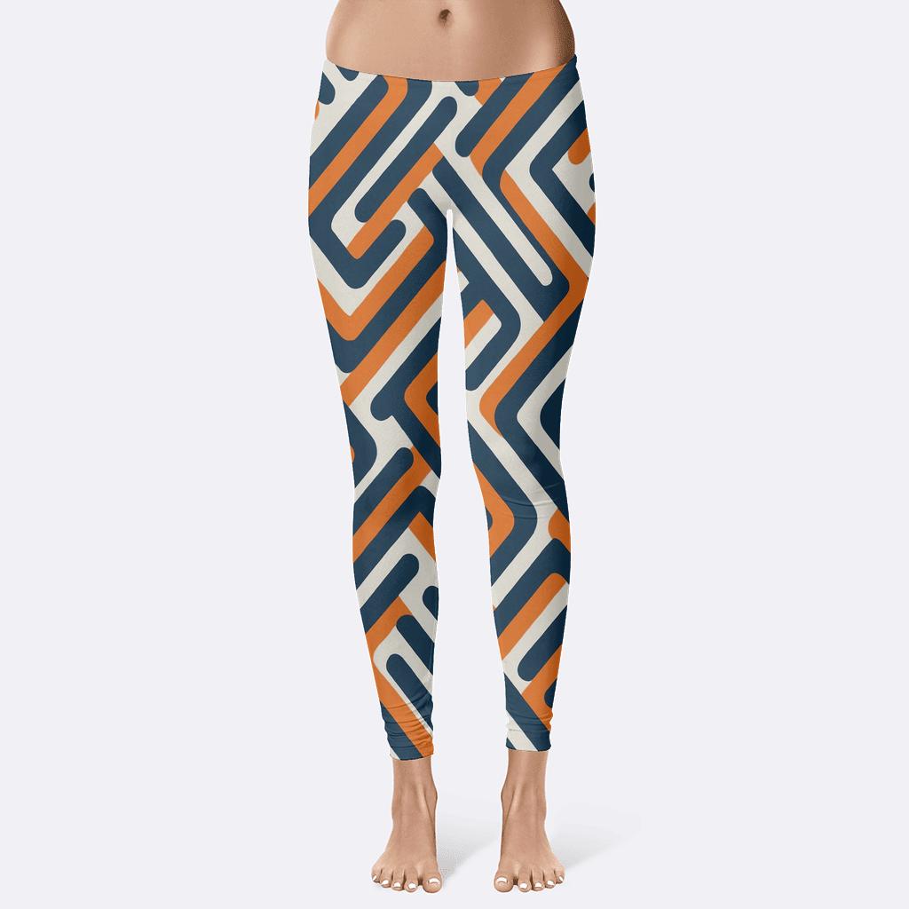 Diagonal Line Cascade unique fashion leggings