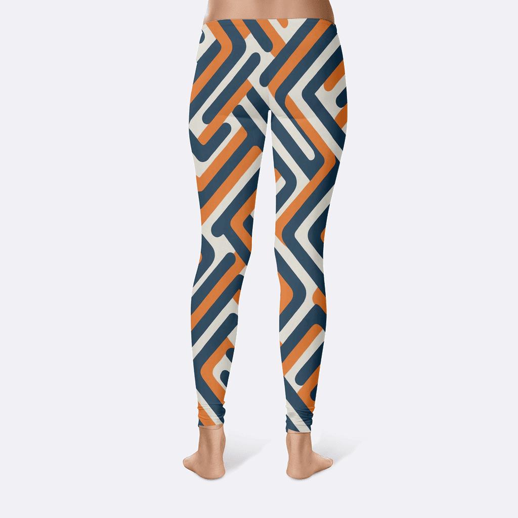 Diagonal Line Cascade unique fashion leggings