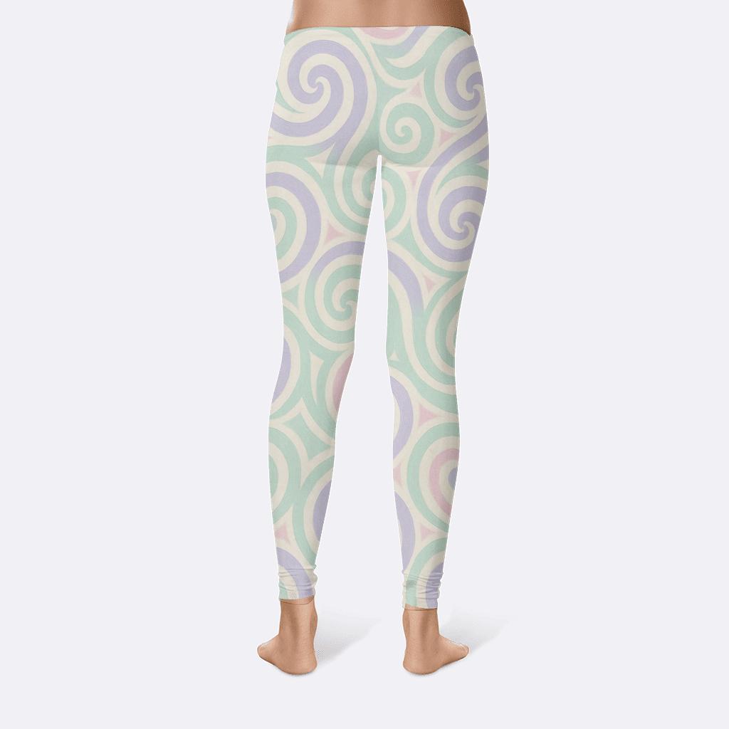 Spiral Wave Tangle designer patterned leggings
