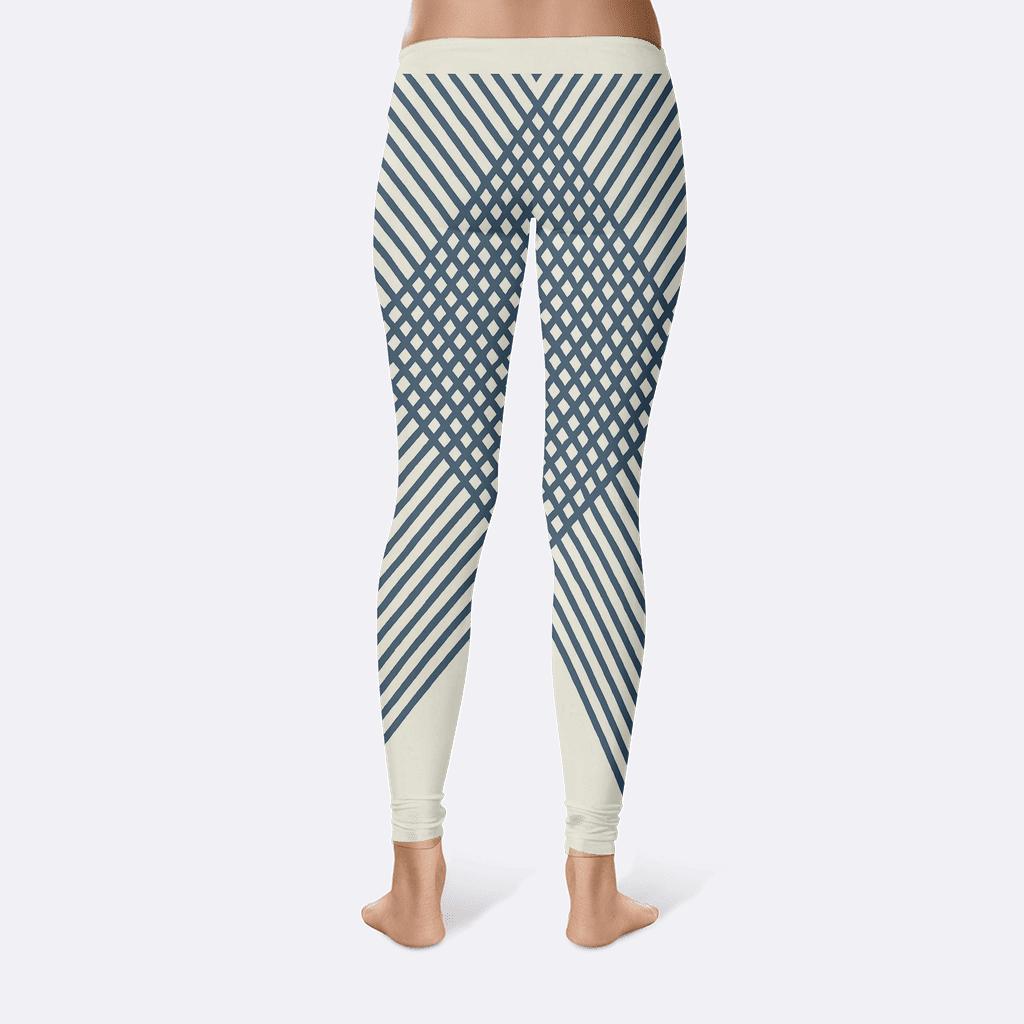 Moire Ribbon Overlay high-waist leggings