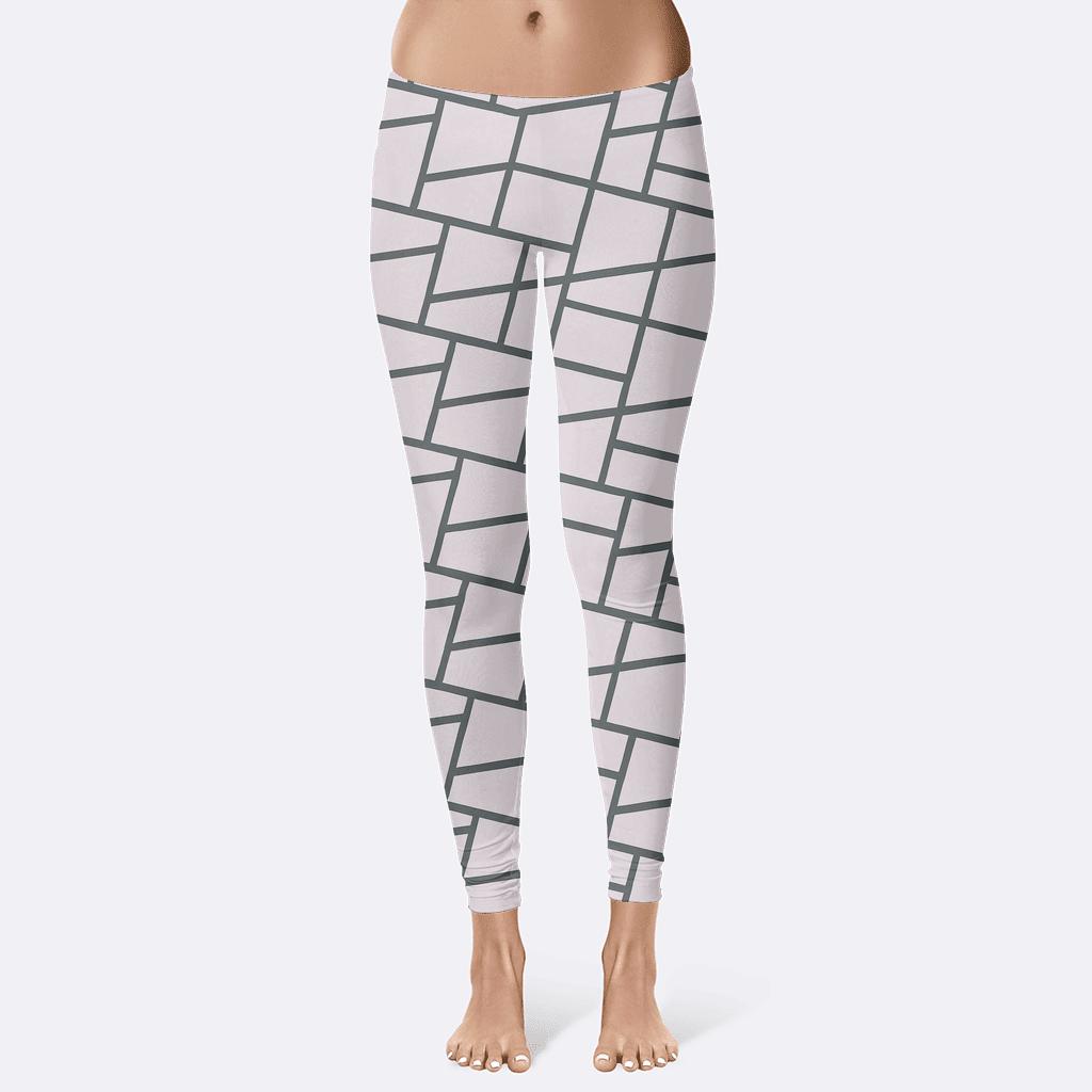 Skewed Grid Reverb high-waist leggings