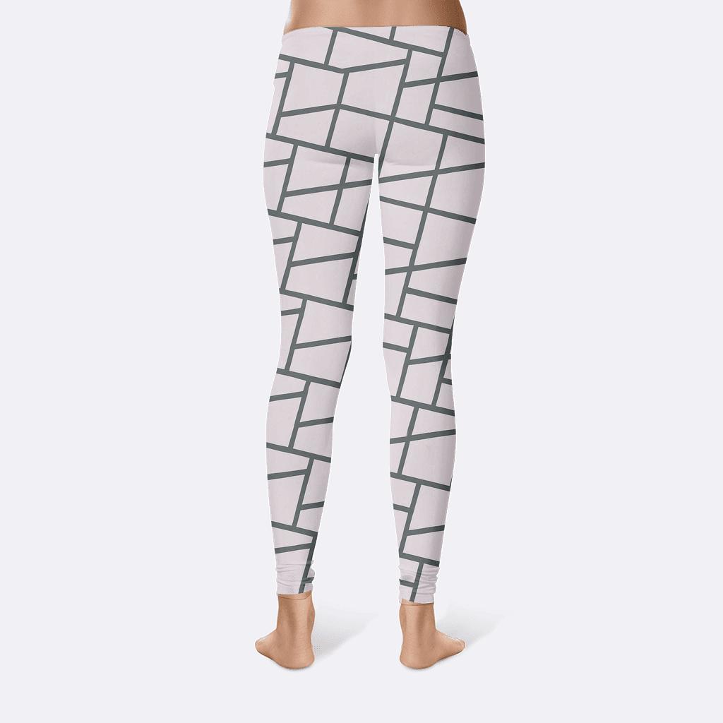 Skewed Grid Reverb high-waist leggings