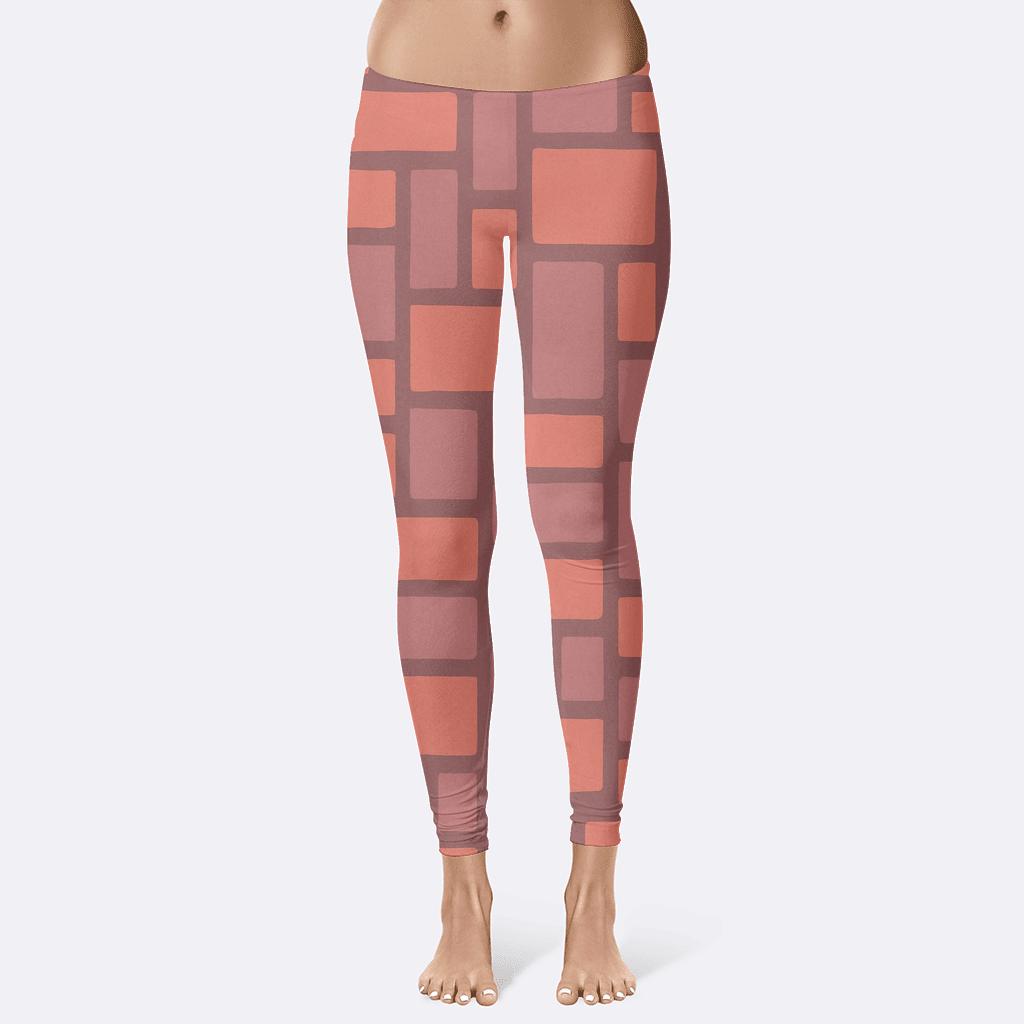 Irregular Brick Fragment designer patterned leggings