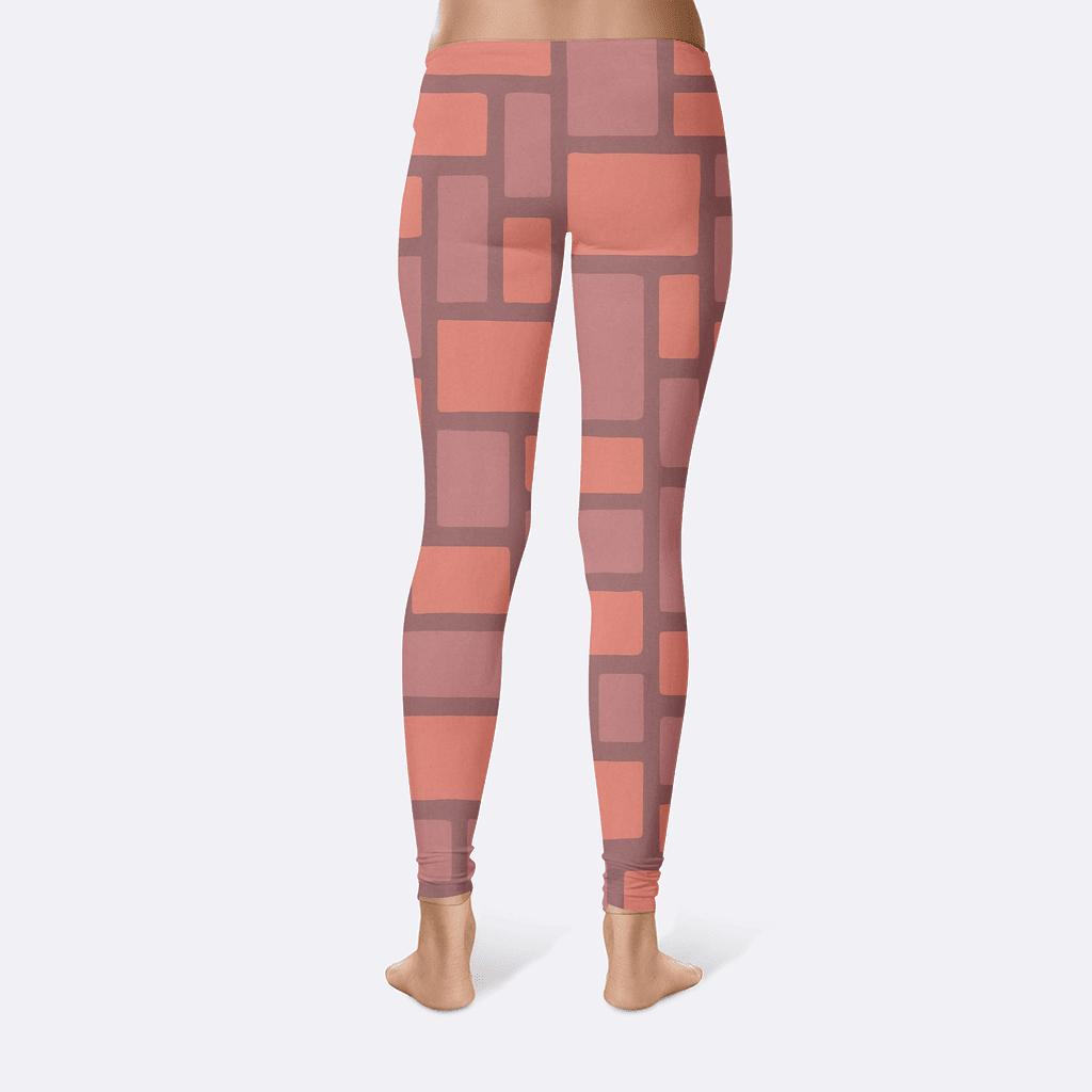 Irregular Brick Fragment designer patterned leggings