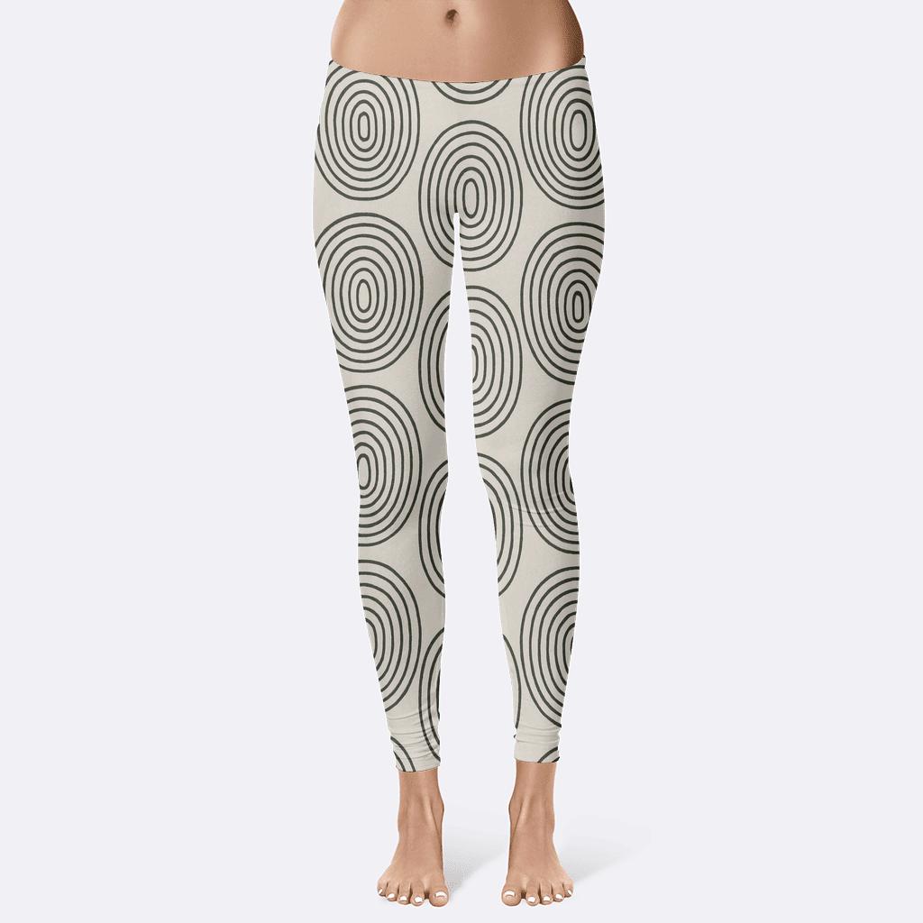 Concentric Loop Lines soft cotton leggings