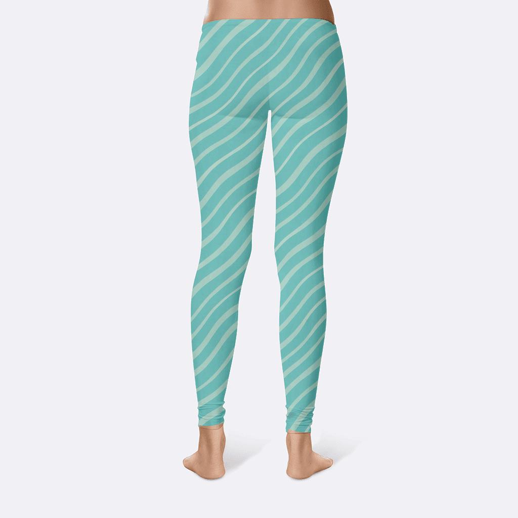 Diagonal Wave Repeat comfortable yoga leggings