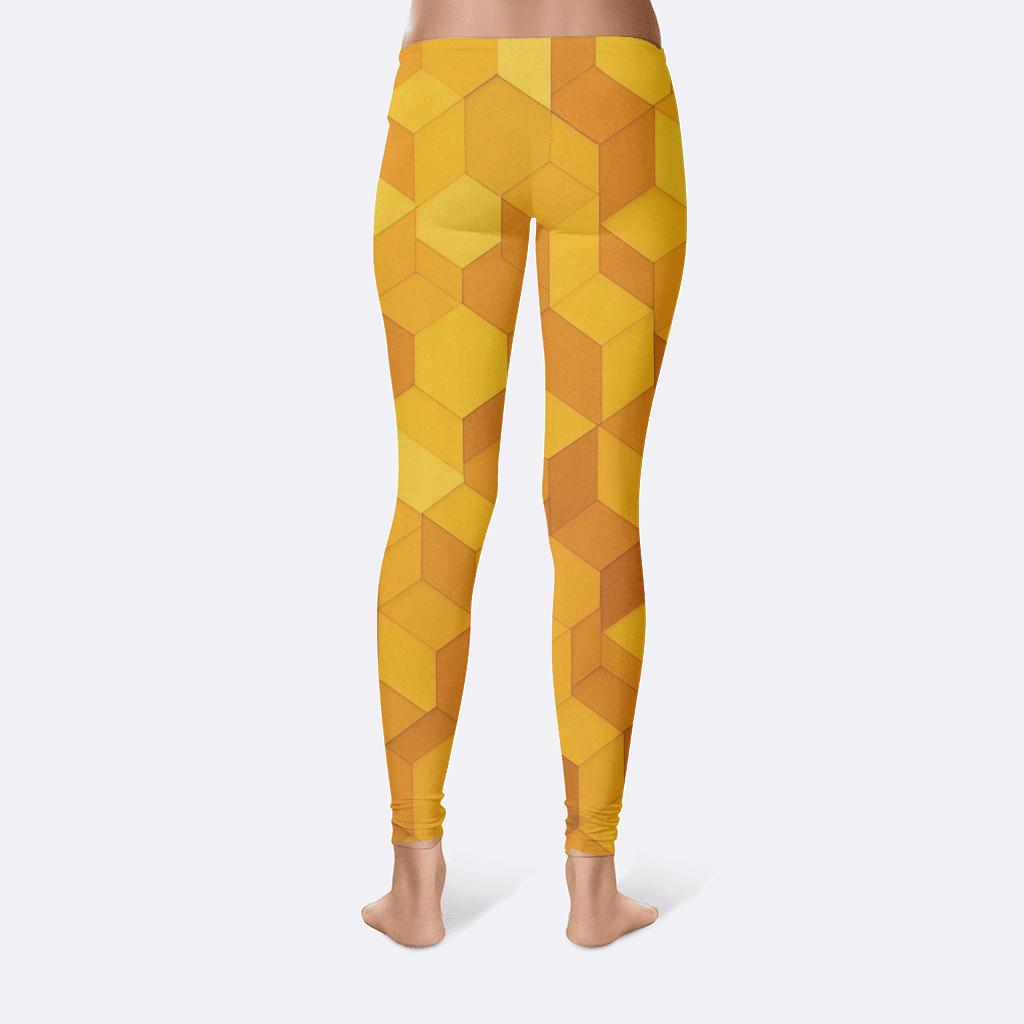 Overlapping Hexagon Tiling trendy athletic leggings