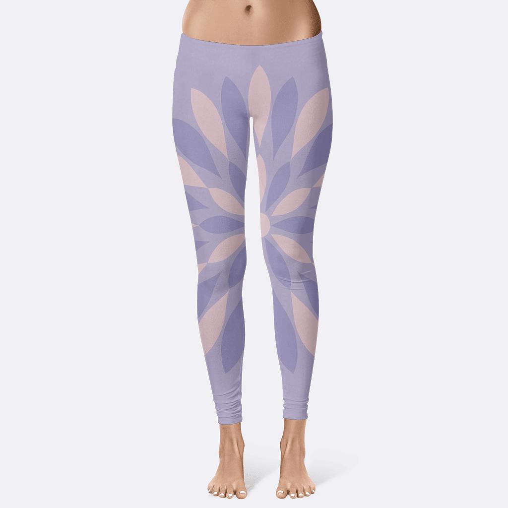Radial Petal Mosaic designer patterned leggings