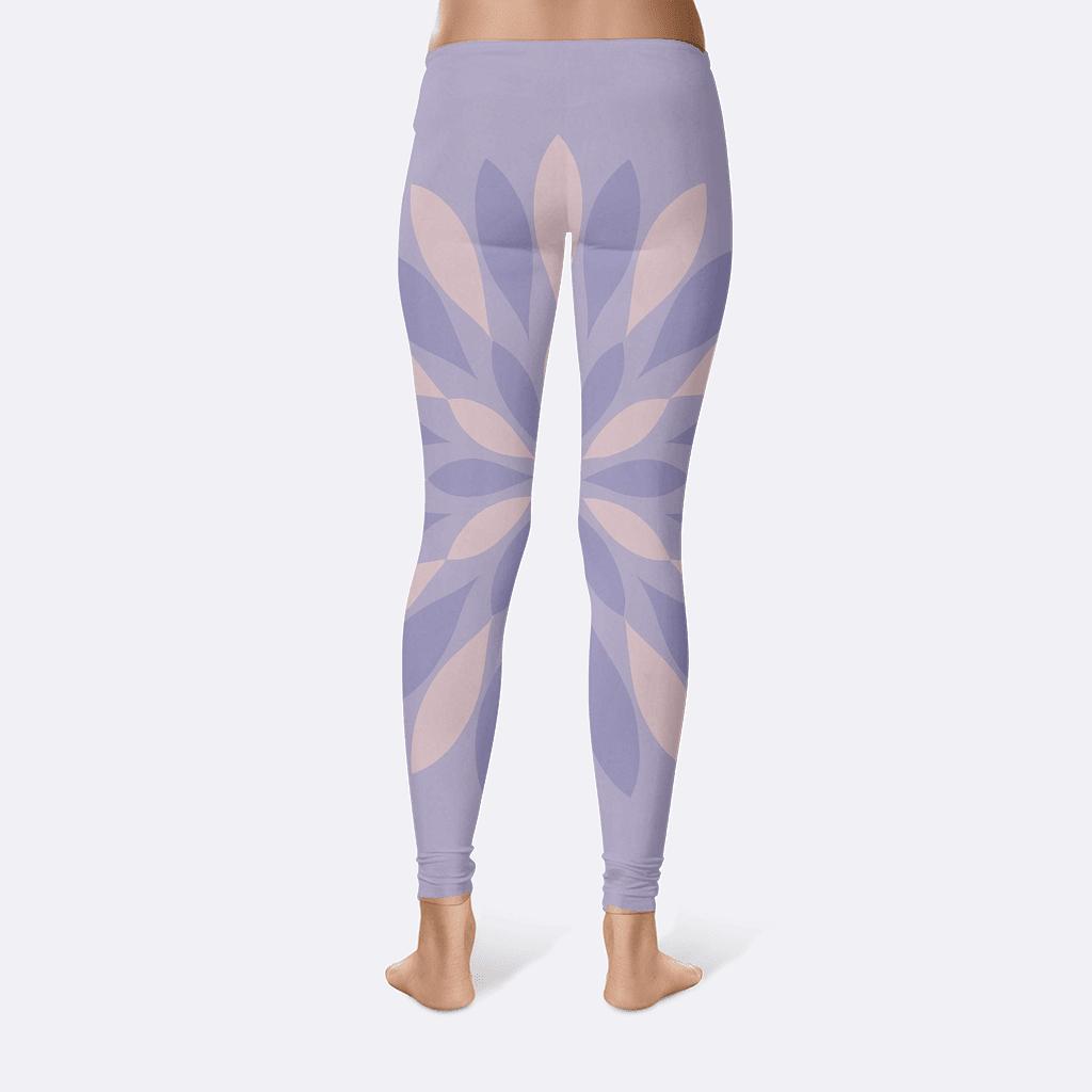 Radial Petal Mosaic designer patterned leggings