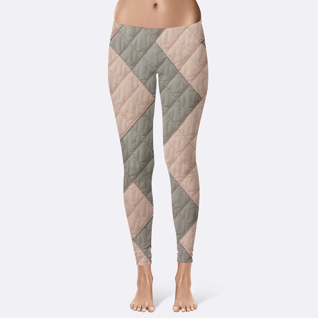 Quilted Diamond Sequence high-waist leggings