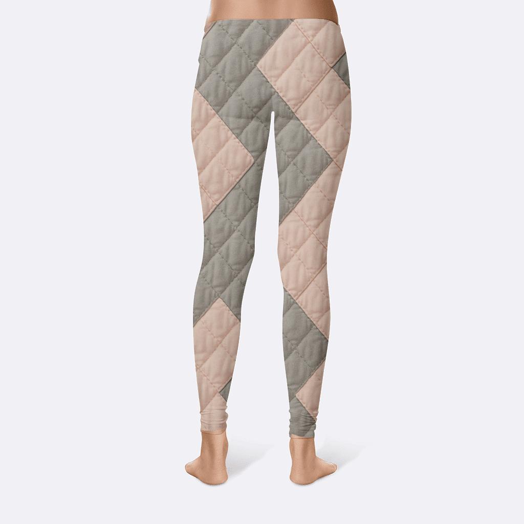 Quilted Diamond Sequence high-waist leggings