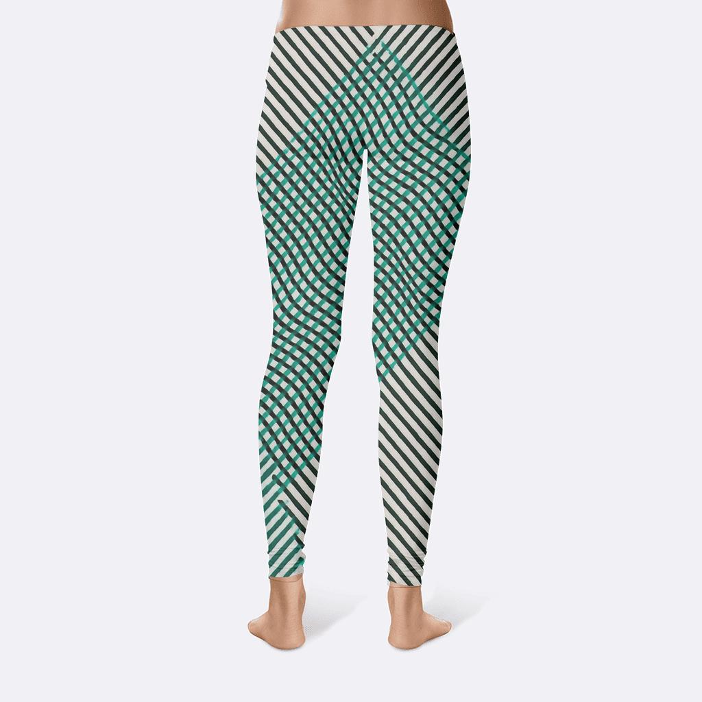 Moire Line Overlay designer patterned leggings