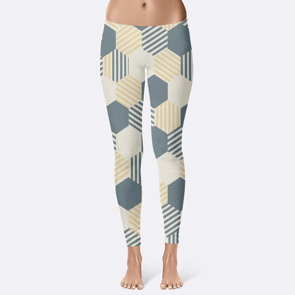Hex Fold Register designer patterned leggings