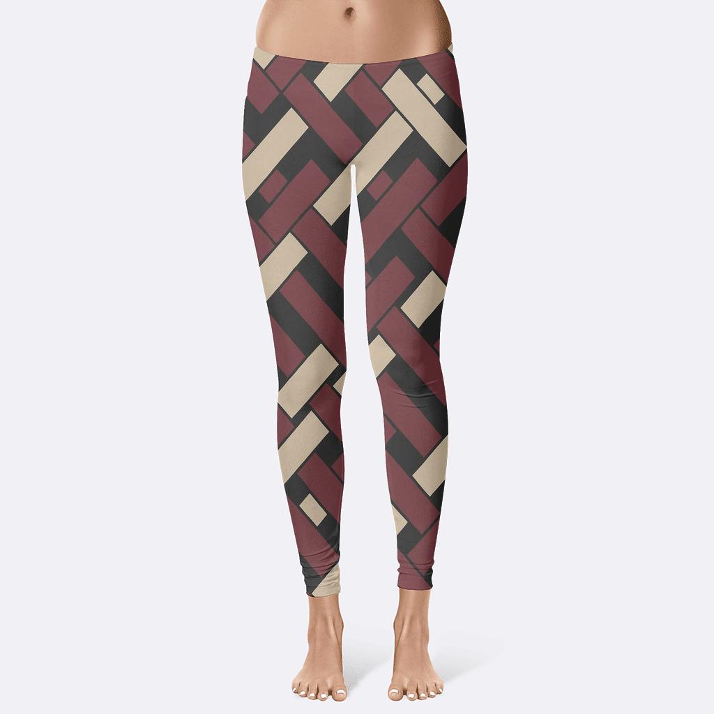 Offset Knot Grid comfortable yoga leggings