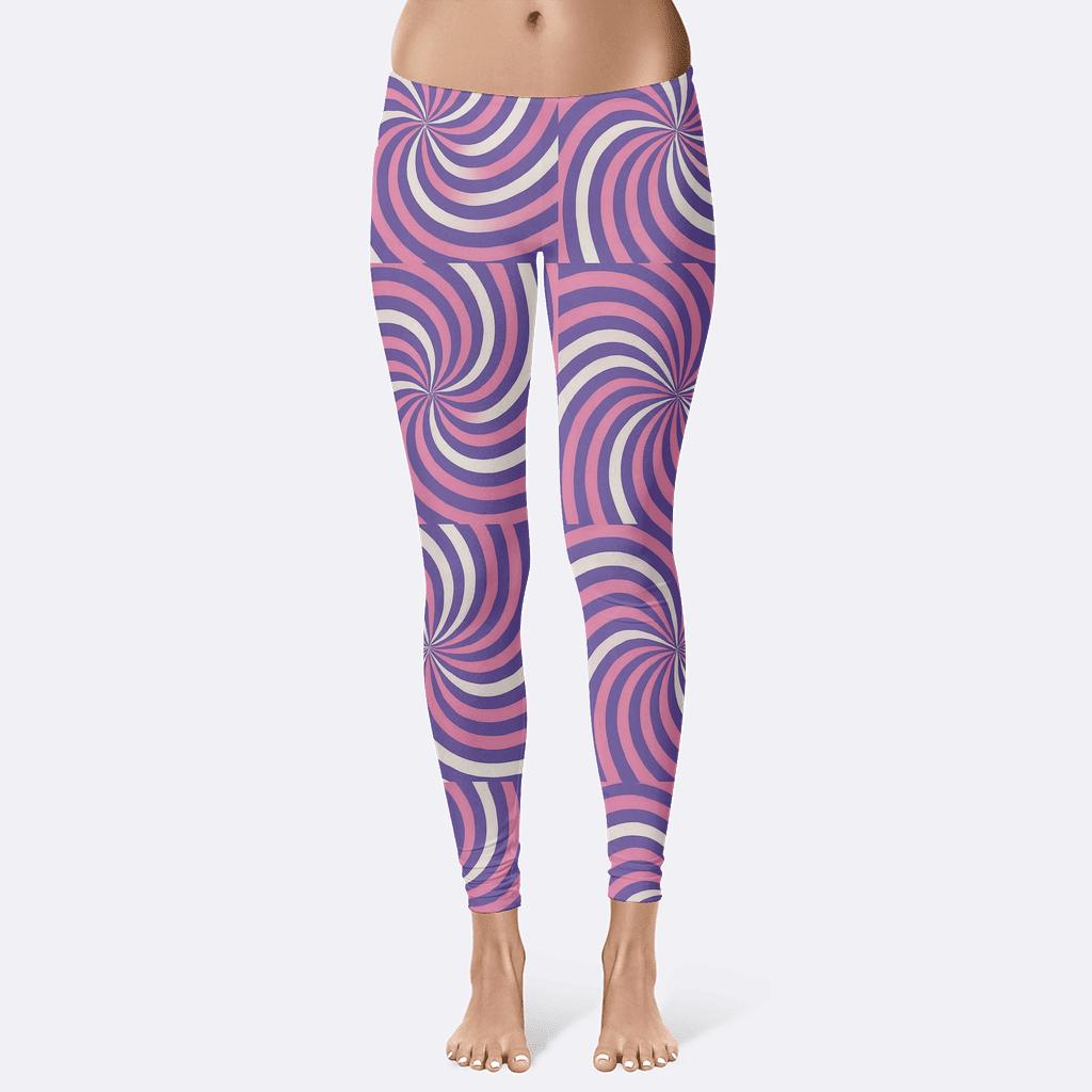 Pinstripe Spiral Array trendy athletic leggings