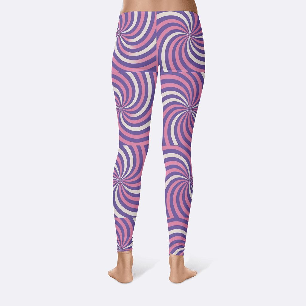 Pinstripe Spiral Array trendy athletic leggings