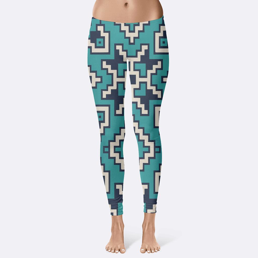 Fractal Step Ladder trendy athletic leggings