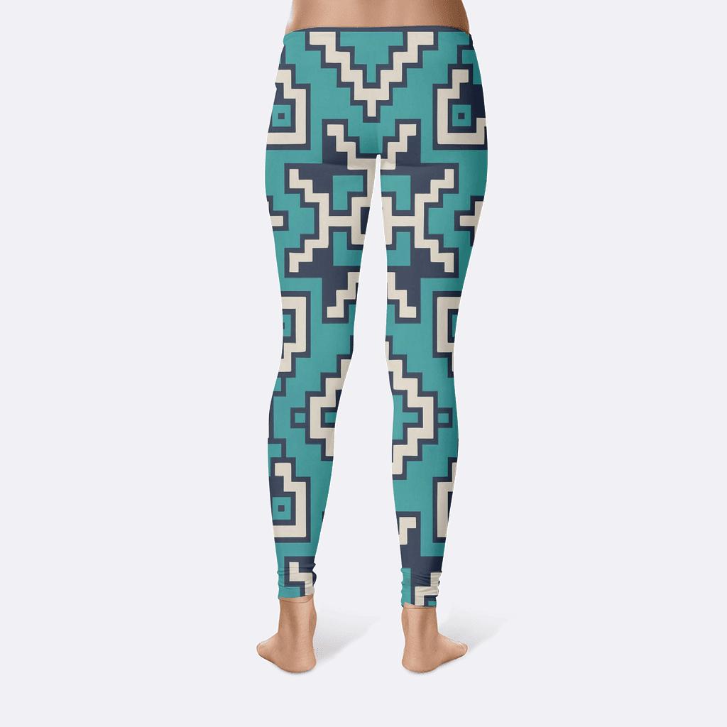Fractal Step Ladder trendy athletic leggings