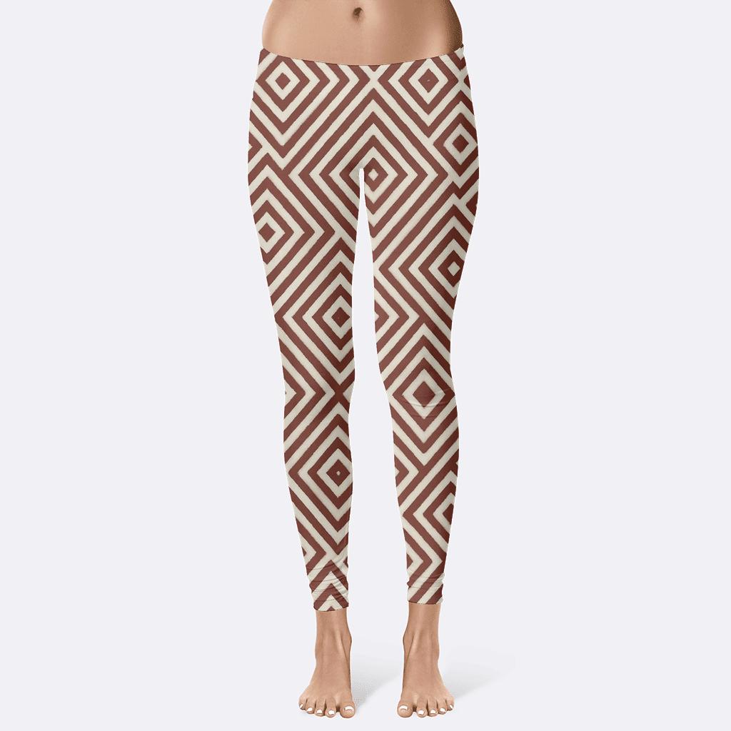 Nested Rhombus Cascade soft cotton leggings