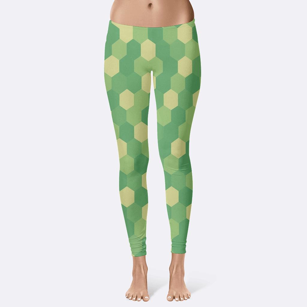 Hexagon Echo Grid trendy athletic leggings