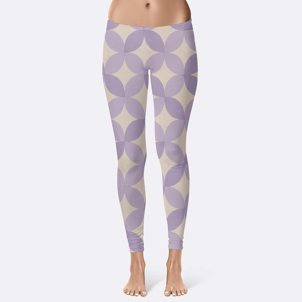 Overlapping Circle Grid high-waist leggings