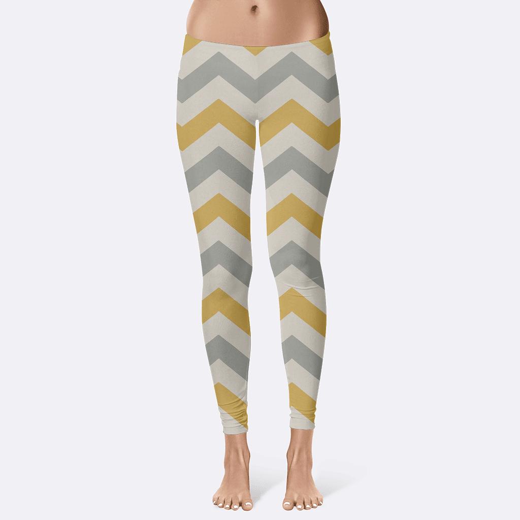 Chevron Pulse Stream soft cotton leggings