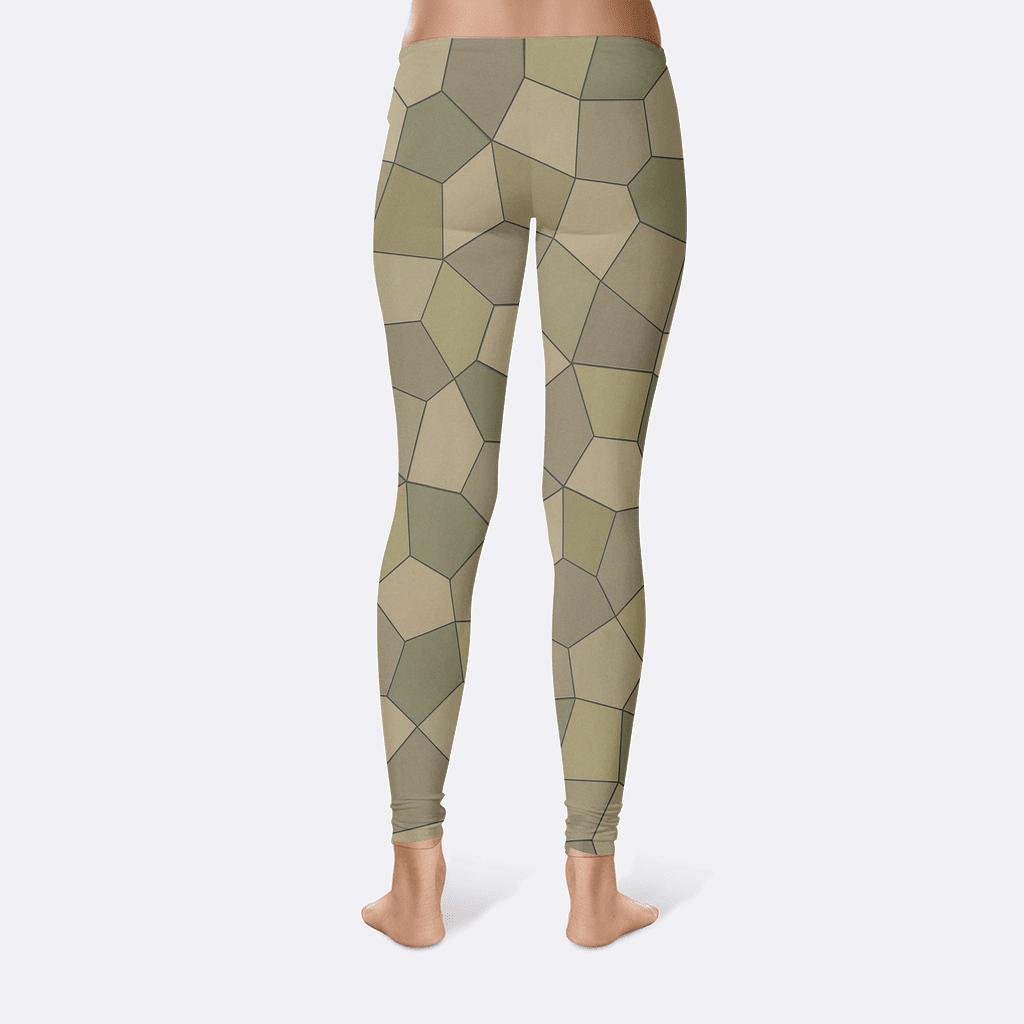 Irregular Polygon Patchwork personalized print leggings