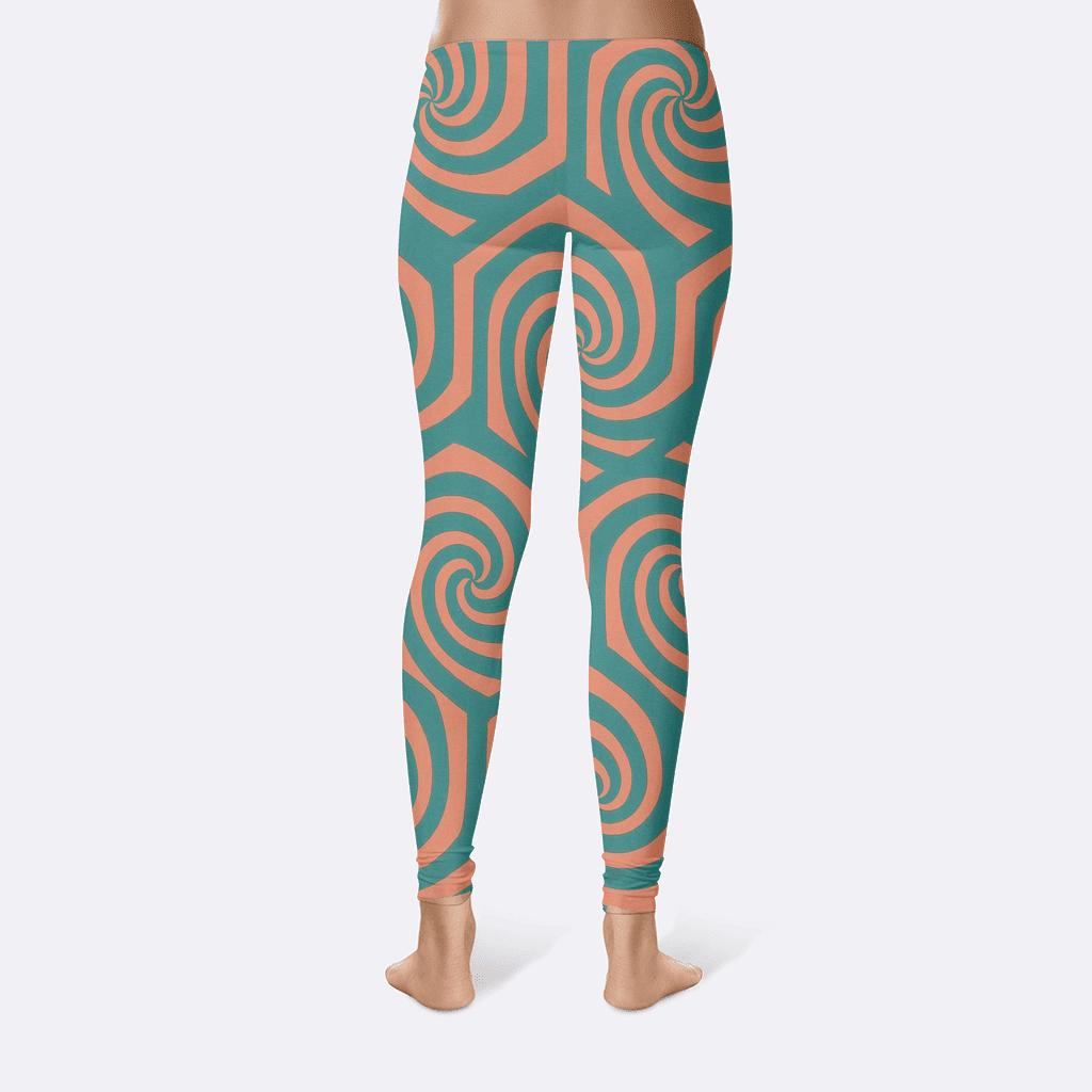 Harmonic Hex Spiral comfortable yoga leggings