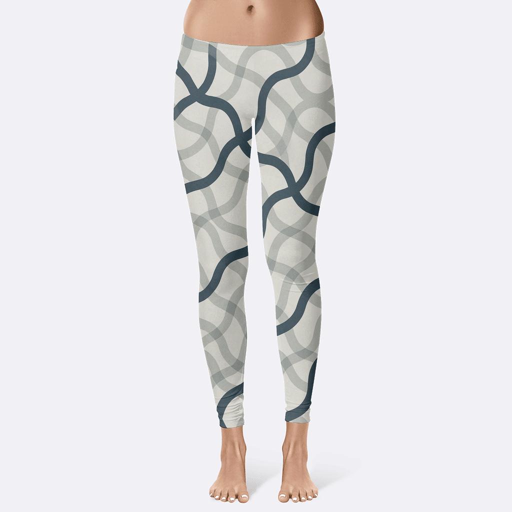 Modular Wave Grid unique fashion leggings