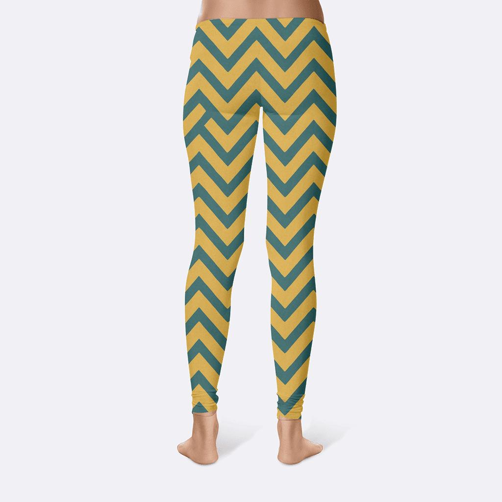 Interwoven Chevron Grid trendy athletic leggings