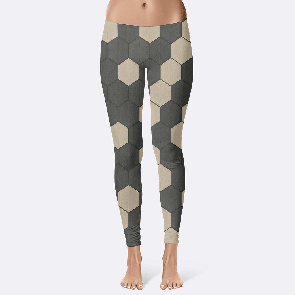 Hexagonal Lattice Weave personalized print leggings
