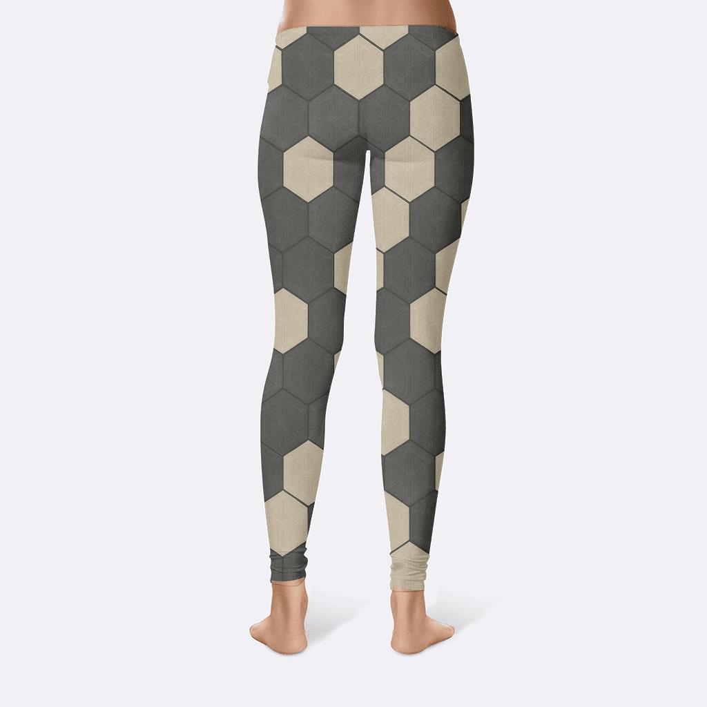 Hexagonal Lattice Weave personalized print leggings